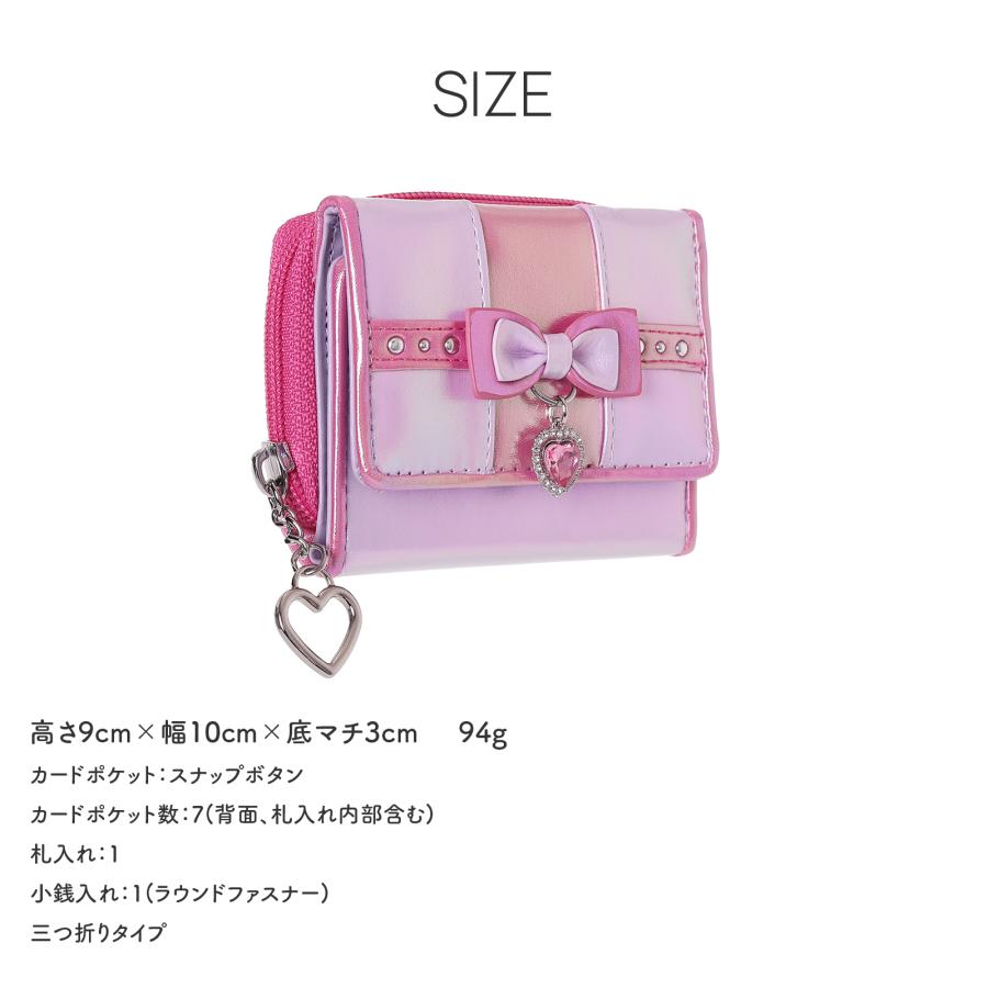 SALE30％OFF】△Coboca+ パール合皮 ハートビジュー ミニ財布