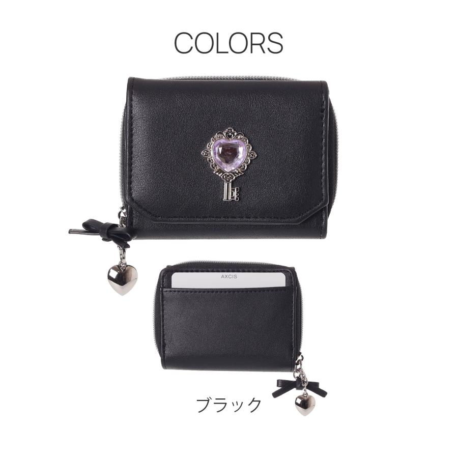SALE30％OFF】△合皮カギプレートミニ財布 三つ折り財布 コンパクト