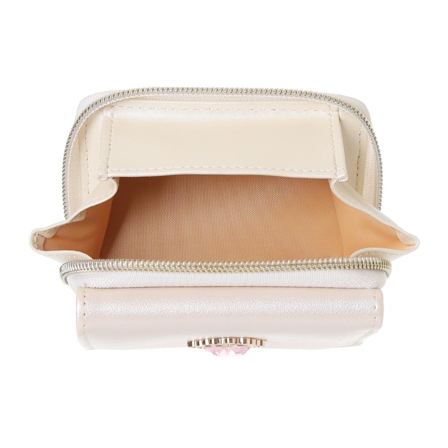 SALE30％OFF】△合皮カギプレートミニ財布 三つ折り財布 コンパクト