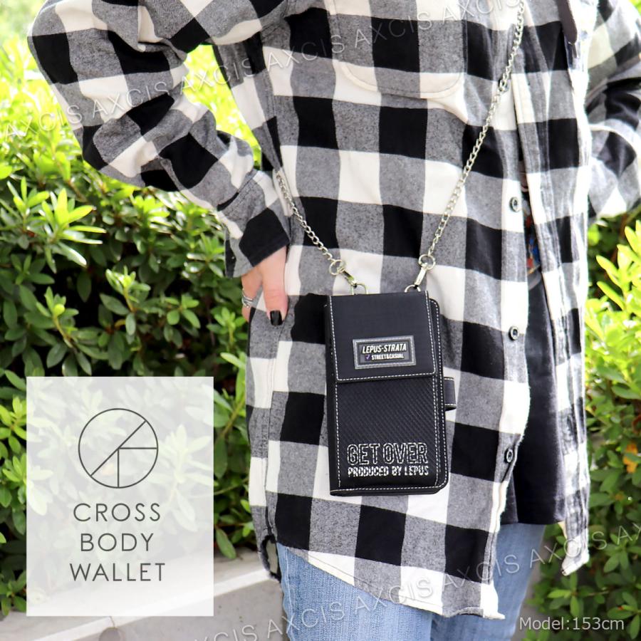 リップナイロンラバーワッペン付クロスボディウォレット : AXCIS