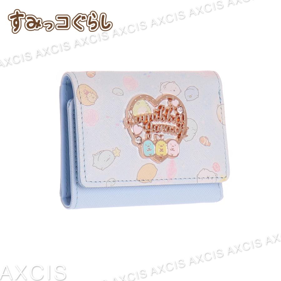 すみっコぐらし すみっコ合皮三つ折りミニ財布(うみっコ) : AXCIS
