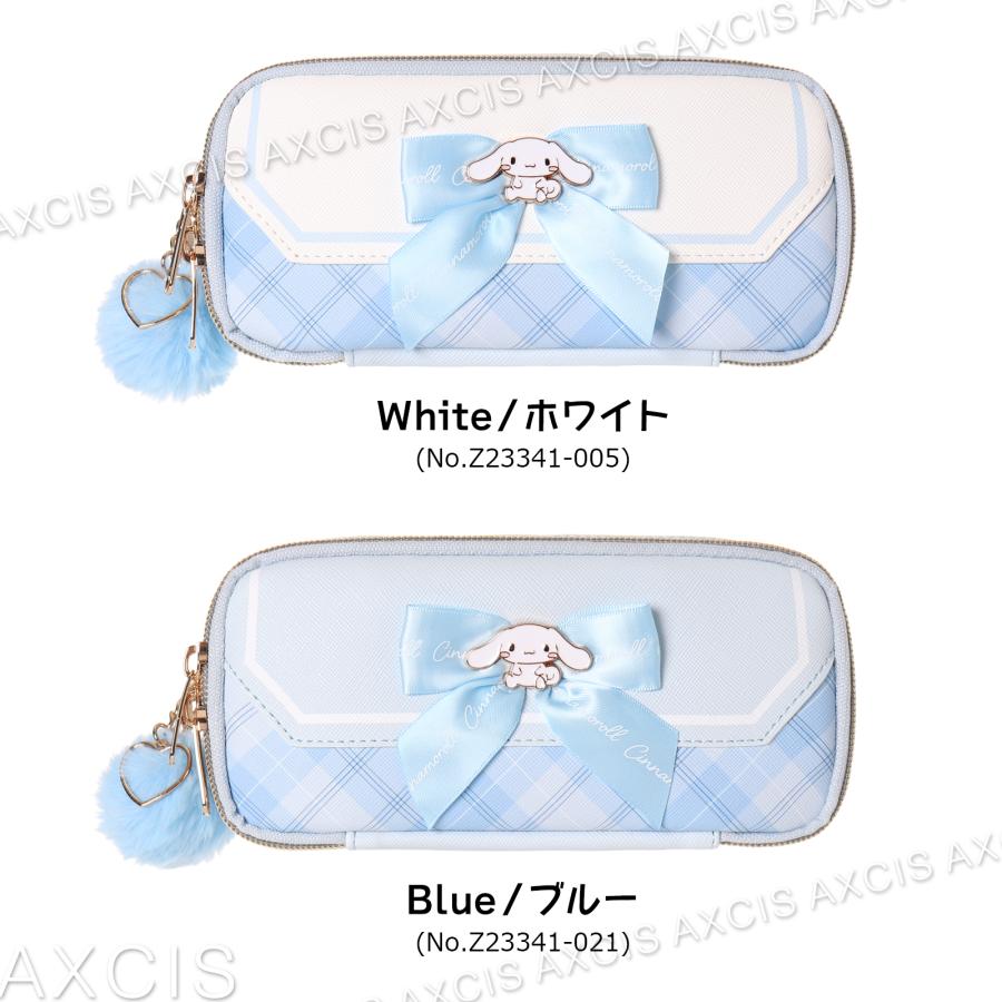 シナモロール 多機能ポーチ 合皮 キャラクタープレートリボン : AXCIS