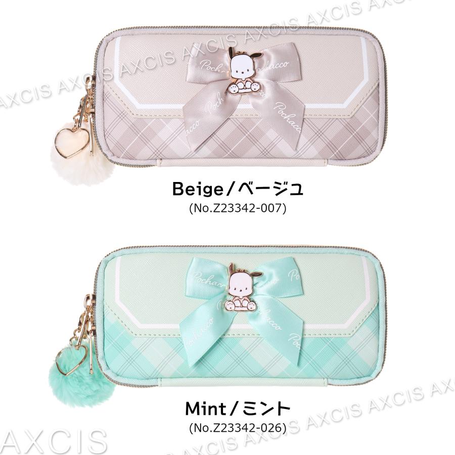 ポチャッコ 多機能ポーチ キャラクター プレート リボン 合皮 : AXCIS