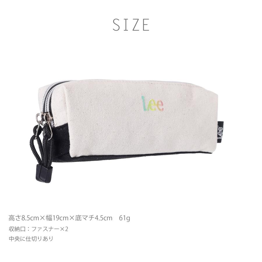 Lee ポーチ 女の子 Wファスナー グラデ刺しゅう ハンプロゴ付き 小学生