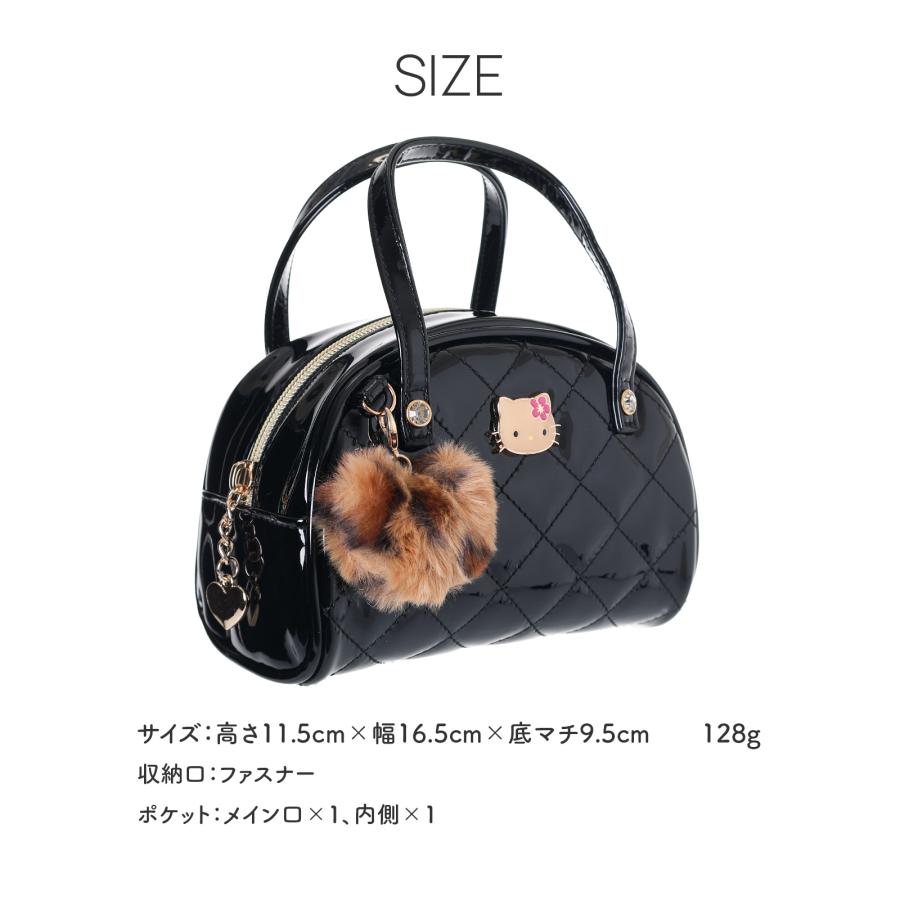 ハローキティ エナメルキルト ミニボストンポーチ 小さい かわいい