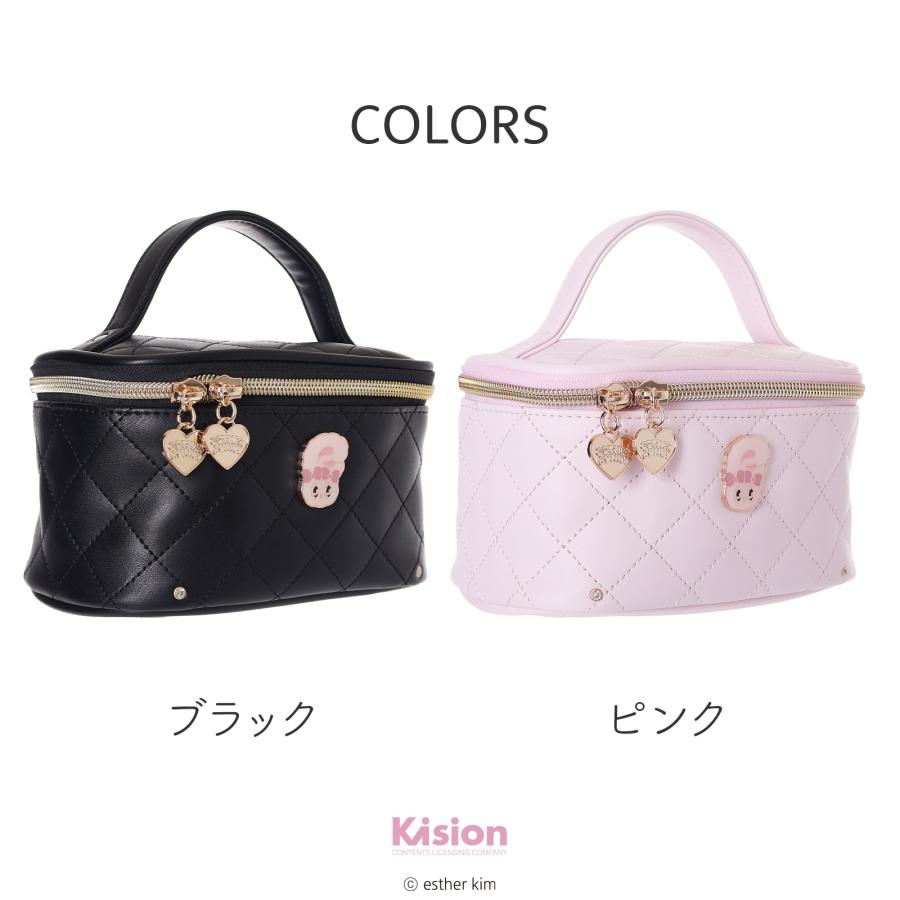 エスターバニー 合皮キルトフェイス プレートバニティ ポーチ かわいい