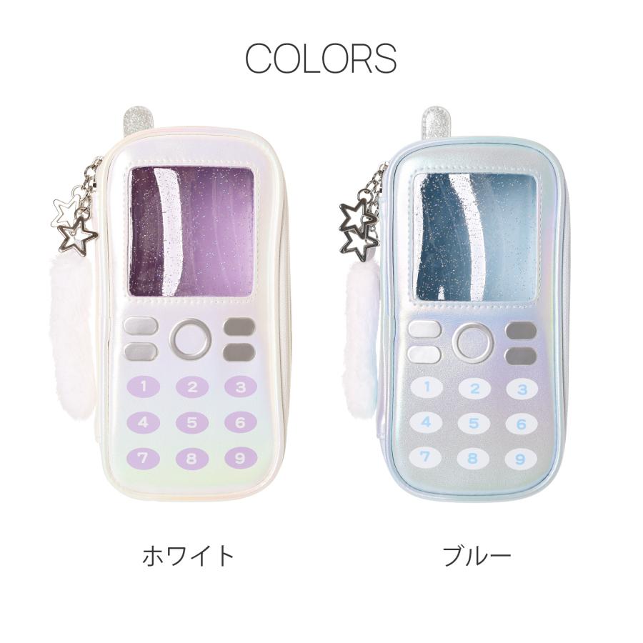 レトロかわいい合皮ガラケー型ポーチ スマホ風デザイン 小物入れ プレゼント ギフト 女の子 通学 通勤 推し活 |  | 01