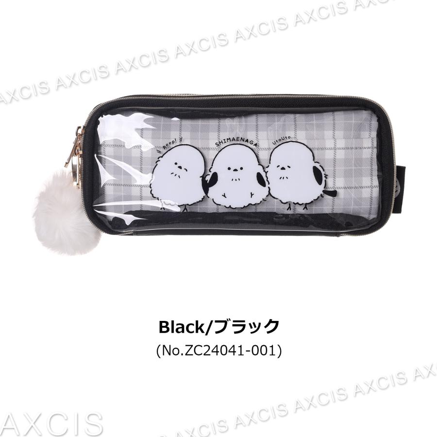 シマエナガ ポーチ スクエア 前ポケット 合皮 PVC Coboca+ : AXCIS