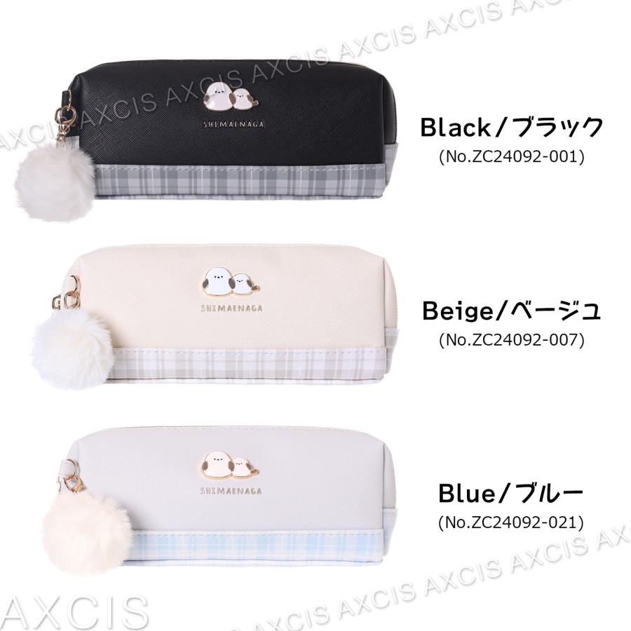 ポーチ シマエナガ プレート Wファスナー 合皮 Coboca+ : AXCIS - 通販