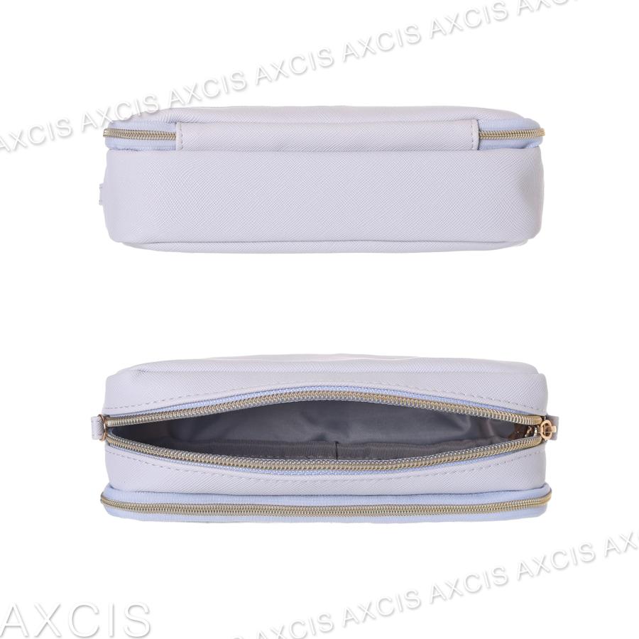 ポーチ シマエナガ 多機能 プレート チェック 合皮 Coboca+ : AXCIS