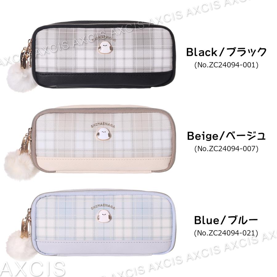 ポーチ シマエナガ 多機能 プレート チェック 合皮 Coboca+ : AXCIS