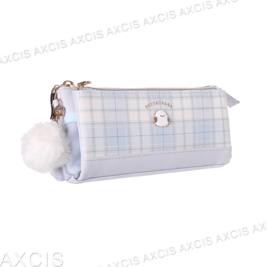 ポーチ シマエナガ プレート チェック 合皮 Coboca+ : AXCIS - 通販