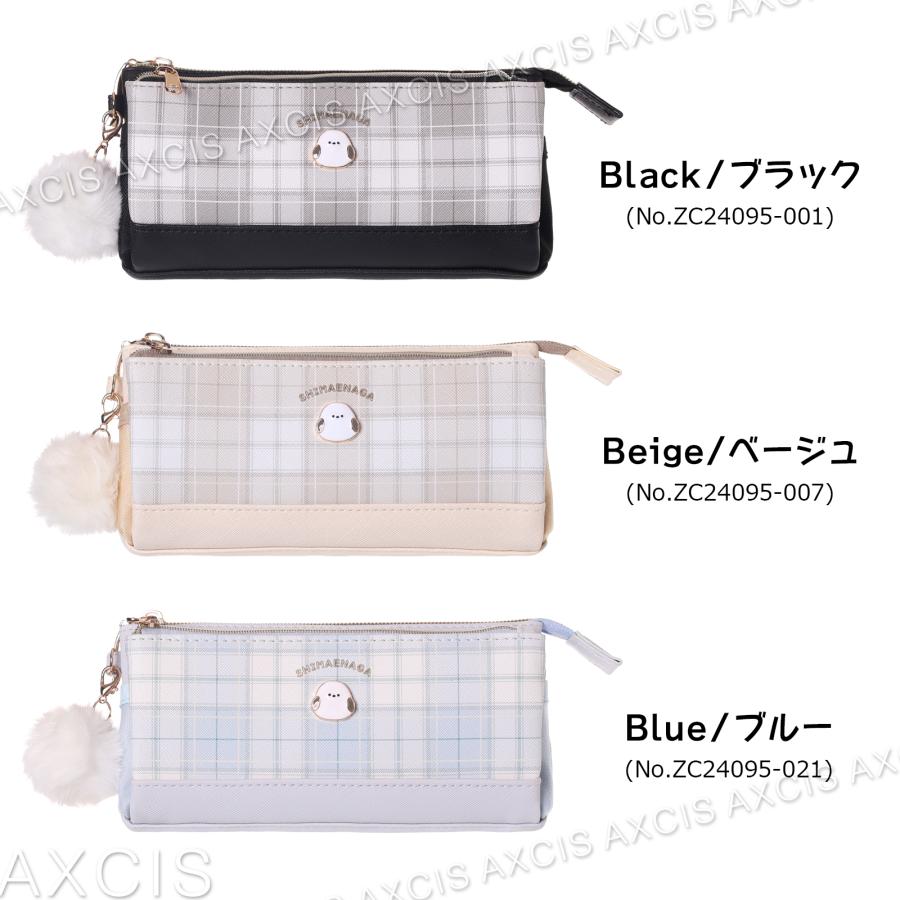 ポーチ シマエナガ プレート チェック 合皮 Coboca+ : AXCIS - 通販