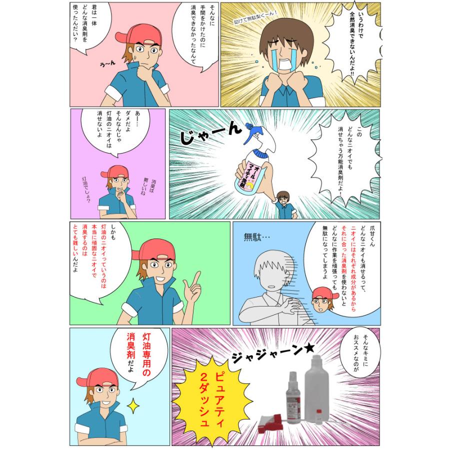 ピュアティ2ダッシュ (正規セット)＆灯油キャッチングシート (4枚セット)こぼれた灯油の臭い消し 拭き取りウェス 消臭 脱臭 ニオイ 臭い 取り 石油  ストーブ |  | 18