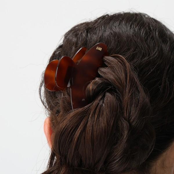 アレクサンドルドゥパリ ヘアアクセサリー タイムレス クラシック ヘアークリップ ブラウン レディース ALEXANDRE DE PARIS ACCM7705 Eの画像