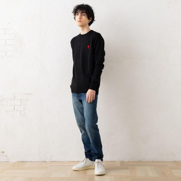 アミパリス ニット セーター ブラック メンズ AMI PARIS アミパリス ニット セーター ブラック メンズ AMI PARIS