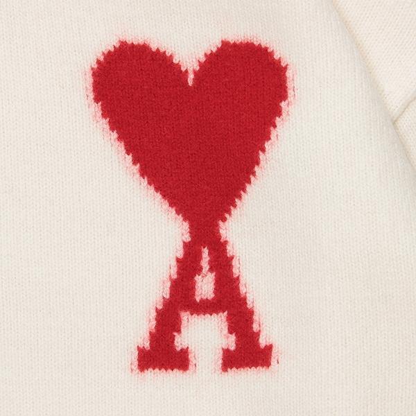 アミパリス ニット セーター ホワイト メンズ AMI PARIS BFUKS40201 
