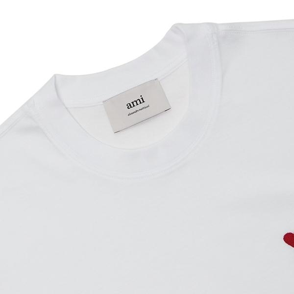 アミパリス Tシャツ カットソー アミ ドゥ クール ホワイト メンズ レディース ユニセックス AMI PARIS BFUTS035U724 100の画像
