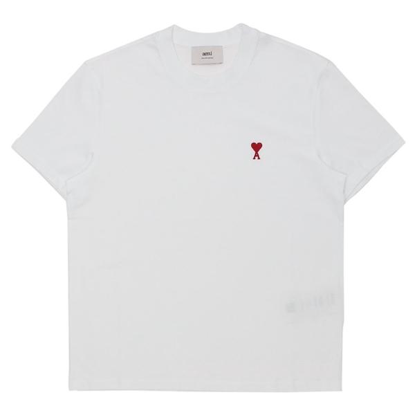 アミパリス Tシャツ カットソー アミ ドゥ クール ホワイト メンズ レディース ユニセックス AMI PARIS BFUTS035U724 100の画像
