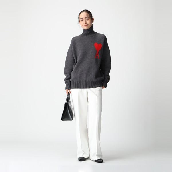 AMI Alexandre Mattiussi アミパリス ニット セーター グレー メンズ