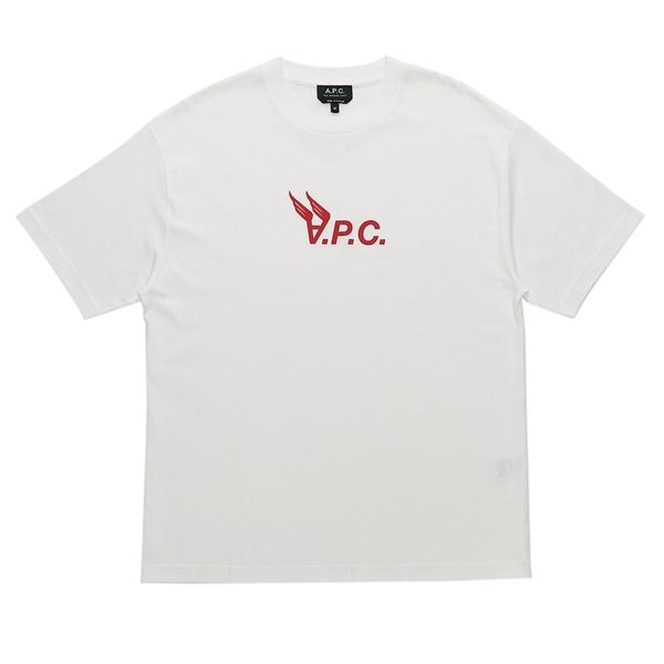 アーペーセー Tシャツ 半袖カットソー トップス ホワイト メンズ APC COEIO H26294 AAB｜axes｜05
