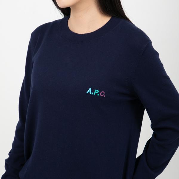 A.P.C. アーペーセー ニット トップス プルオーバー ネイビー A.P.C. アーペーセー ニット トップス プルオーバー ネイビー