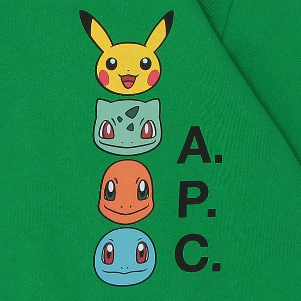 A.P.C.（アーペーセー） スウェット ポケモン グリーン レディース APC
