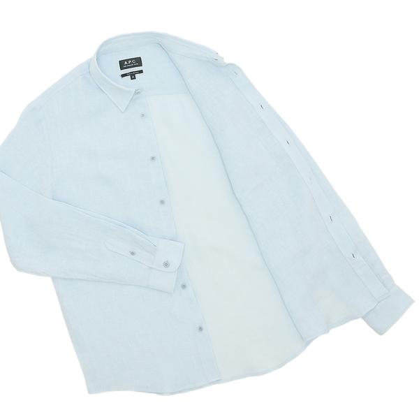 A.P.C. アーペーセー シャツ 長袖シャツ トップス ブルー メンズ A.P.C. アーペーセー シャツ 長袖シャツ トップス ブルー メンズ