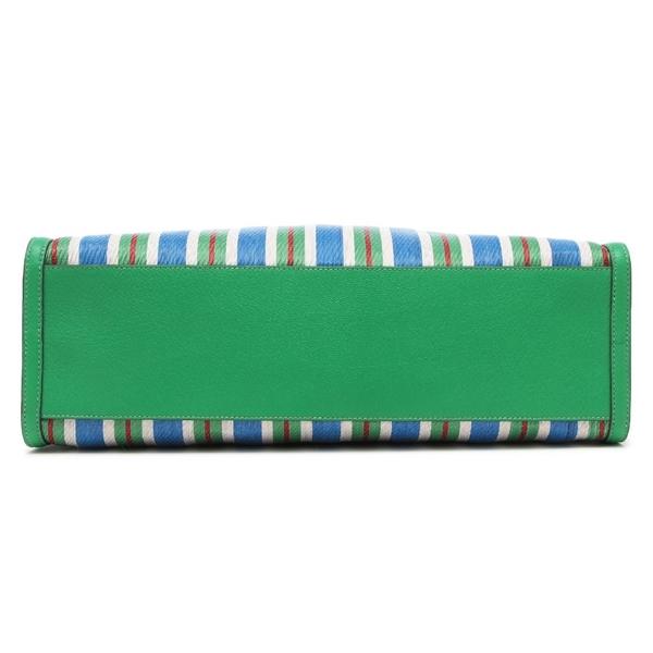 アニヤハインドマーチ トートバッグ アイズ ストライプトート グリーン ブルー メンズ レディース ANYA HINDMARCH 5050925200820 A4対応の画像