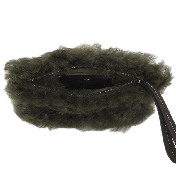 アニヤハインドマーチ クラッチバッグ アイズ シアリング アップリケ カーキグリーン メンズ レディース ANYA HINDMARCH 5050925201148の画像