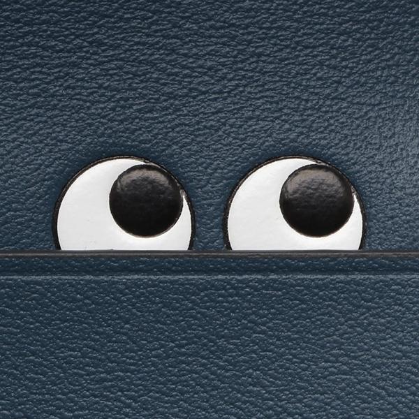 アニヤハインドマーチ 三つ折り財布 ピーピングアイズ ミニ ウォレット ワインレッド ブルー レディース ANYA HINDMARCH 5050925204866の画像