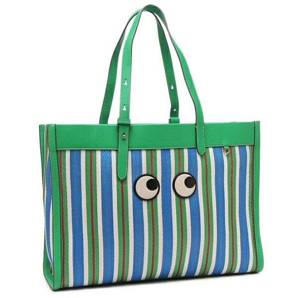 アニヤハインドマーチ トートバッグ アイズ ストライプトート ANYA HINDMARCH EYES STRIPE E/W TOTE 5050925200820 5050925200837 A4対応の画像