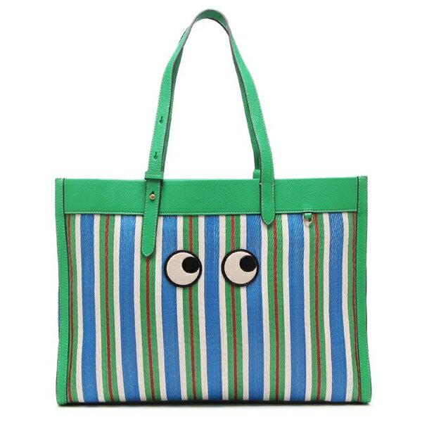 アニヤハインドマーチ トートバッグ アイズ ストライプトート ANYA HINDMARCH EYES STRIPE E/W TOTE 5050925200820 5050925200837 A4対応の画像