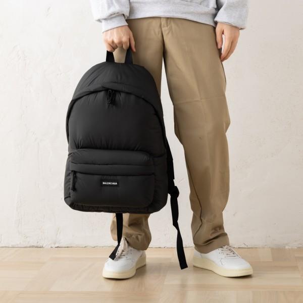 バレンシアガ リュック バックパック PUFFY COATED ブラック メンズ BALENCIAGA 503221 2AAMC 1000 A4対応の画像