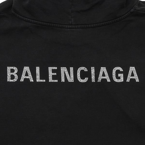 BALENCIAGA（バレンシアガ） パーカー フーディー ブラック シルバー
