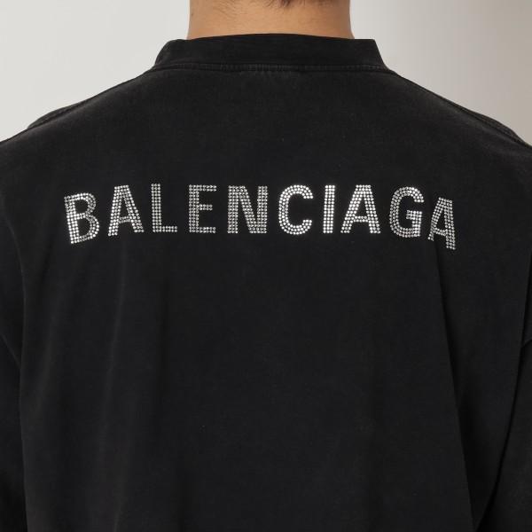 BALENCIAGA バレンシアガ Tシャツ カットソー ブラック シルバー BALENCIAGA バレンシアガ Tシャツ カットソー ブラック シルバー