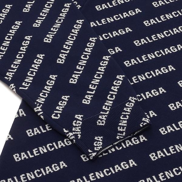 バレンシアガ ニット セーター ネイビー ホワイト メンズ BALENCIAGA 736247 t3233 8502の画像