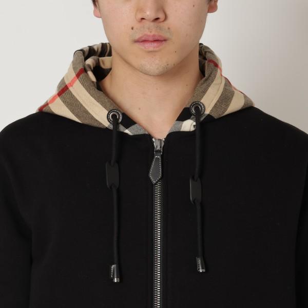 BURBERRY バーバリー パーカー フーディー ブラック ベージュ BURBERRY バーバリー パーカー フーディー ブラック ベージュ