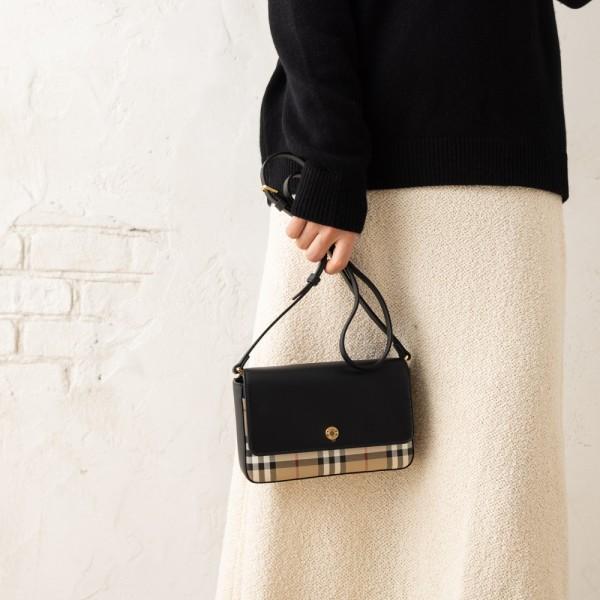 BURBERRY バーバリー ショルダーバッグ ハンプシャー ブラック  