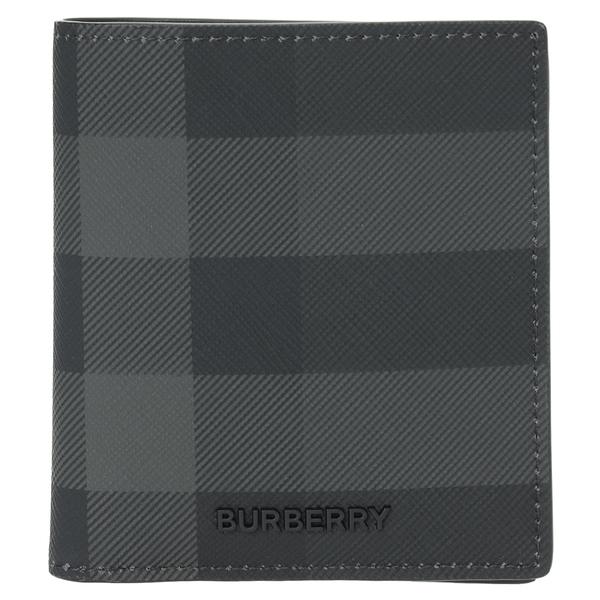 バーバリー カードケース チェック フォールディングカードケース グレー メンズ BURBERRY 8073276 A8800の画像