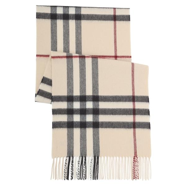 BURBERRY（バーバリー） マフラー チェック カシミアスカーフ フリンジ