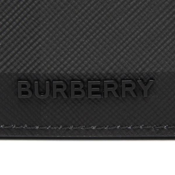 バーバリー 二つ折り財布 チェック スリム グレー ブラック メンズ BURBERRY 8100529 A1208の画像