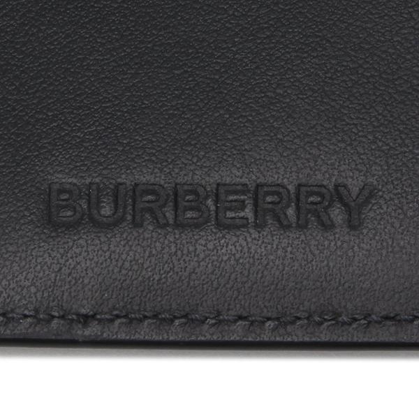 バーバリー 二つ折り財布 チェック スリム グレー ブラック メンズ BURBERRY 8100529 A1208の画像