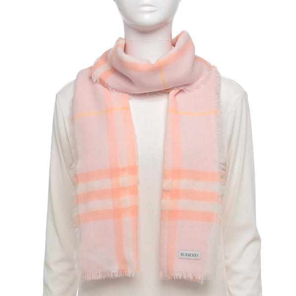 バーバリー ストール ワイドチェック ピンク レディース BURBERRY 8110474 A4709の画像
