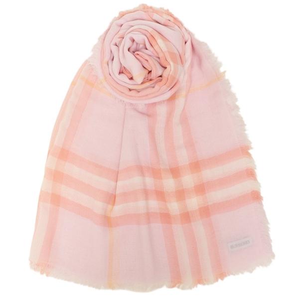 バーバリー ストール ワイドチェック ピンク レディース BURBERRY 8110474 A4709の画像