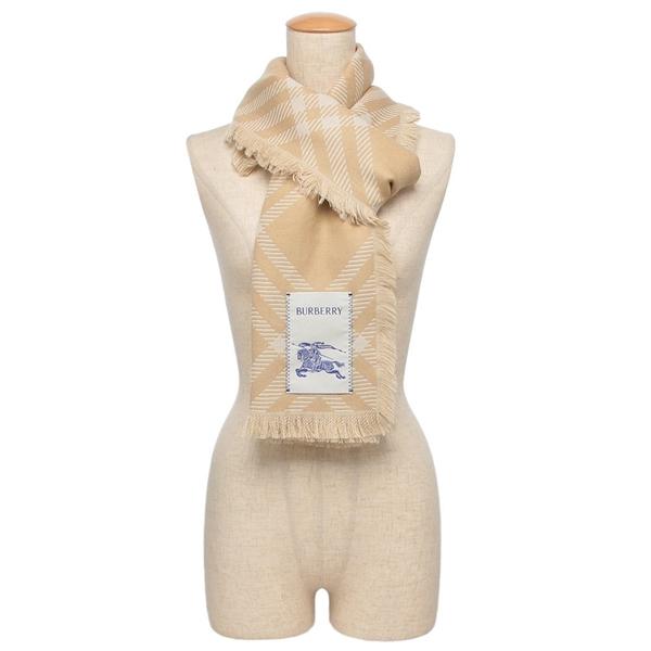 BURBERRY（バーバリー） スカーフ ワイドチェック ブラウン ベージュ