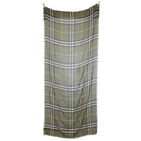 BURBERRY（バーバリー） スカーフ ワイドチェック カーキグリーン