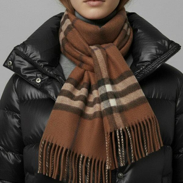 BURBERRY（バーバリー） マフラー ジャイアントチェック柄 フリンジ
