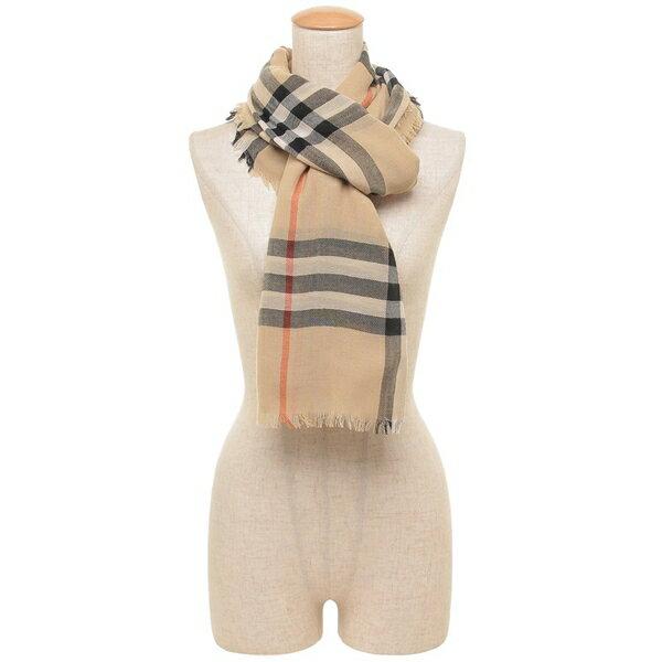 バーバリー ストール バーバリーチェック ベージュ ブラック レディース BURBERRY 8085069 A2021の画像