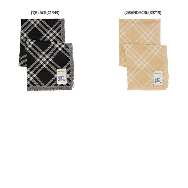 BURBERRY（バーバリー） ストール フリンジ ブラック ブラウン メンズ
